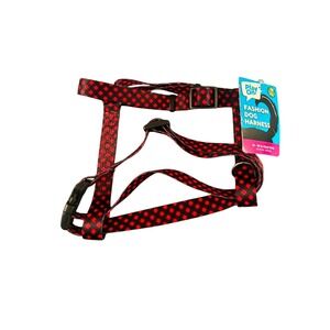 Play On! Dog Harness Medium Red Black NWT Diamond‎ Pattern Adjustable